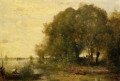 Wooded Peninsula plein air Romanticism Jean Baptiste Camille Corot